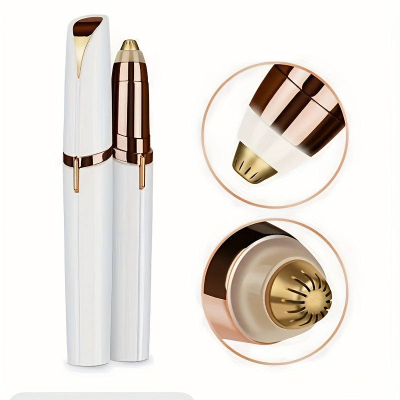 Electric Eyebrow Trimmer, Automatic, USB Charging, Rechargeable Lithium Battery 60mAh, Unscented, Abs Material, with Eyebrow Knife and Shaper (or Blade) for Women, Unisex Body Hair Remover